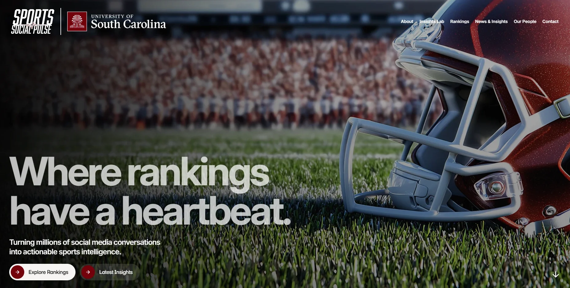College Sports Social Pulse website: Where rankings have a heartbeat